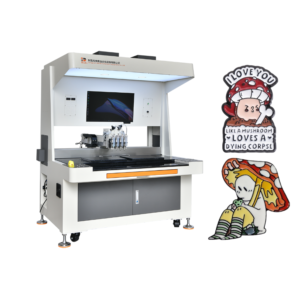 Customizable enamel pin badge filling machine